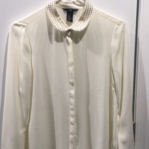 H&M Studded Collar Shirt